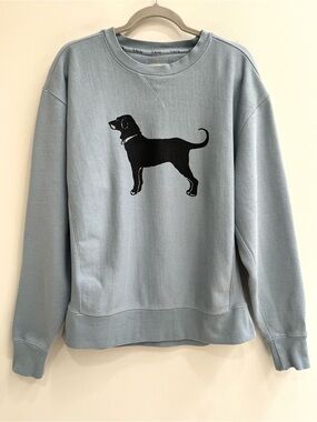 The Black Dog Classic Fit Crewneck Sweatshirt Gray Blue Size Small